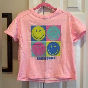 SmileyWorld Pink Neon Kids T-Shirt